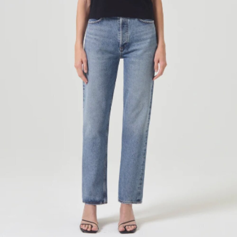 Agolde | 90's Pinch Waist High Rise Straight Jeans in Navigate | Size 25